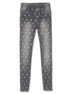 Gap Women High Stretch Foil Dot Jeggings - Grey Denim