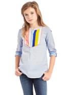 Gap Women Stripe Convertible Banded Shirt - Ticking Stripe