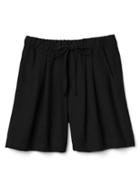 Gap Women Drapey Crepe Drawstring Shorts - True Black