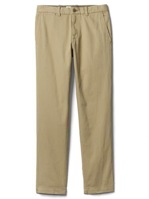 Gap Men Athletic Straight Fit Khakis - Iconic Khaki