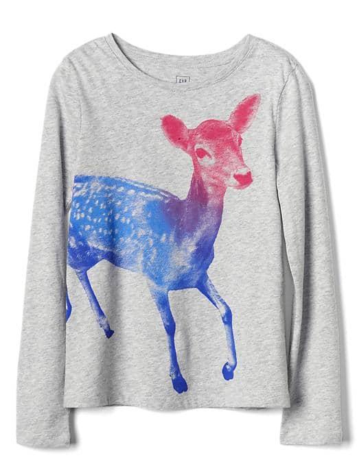 Gap Embellished Graphic Tee - Heather Gray Light