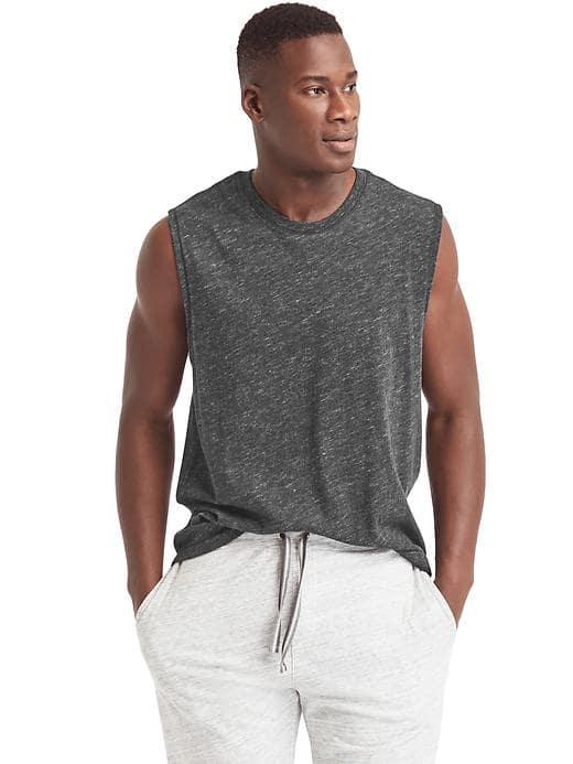 Gap Men Sleeveless Lounge Top - Charcoal Heather