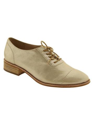 Gap Leather Oxfords - Gold