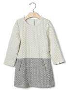 Gap Quilted Jacquard Shift Dress - Ivory Frost