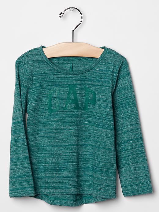 Gap Heathered Logo Hi Lo Tee - Balsam Green
