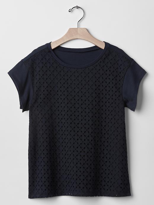 Gap Diamond Eyelet Tee - Blue Galaxy