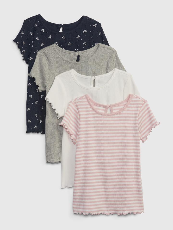 Toddler Ribbed T-shirt (4-pack)