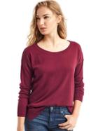 Gap Women Drop Sleeve Pullover Sweater - Garnet