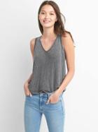 Gap Women Slouchy Wrap Back Tank - True Black