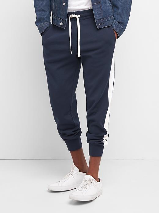 Gap Men Athletic Stripe Jogger - Navy