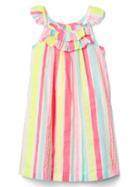 Gap Maypole Ribbon Ruffle Dress - Neon Stripe