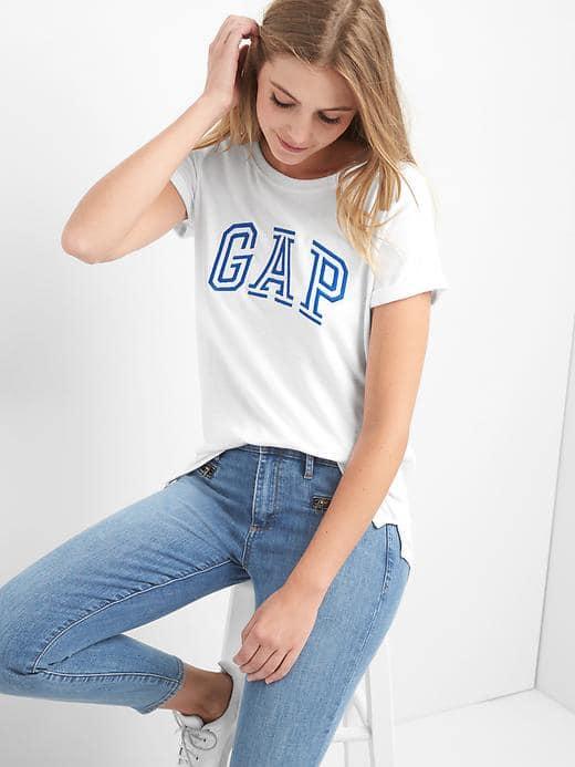 Gap Women Softspun Logo Tee - White