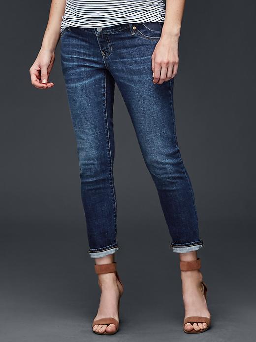 Gap Authentic 1969 Inset Panel Best Girlfriend Jeans - Medium Indigo