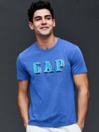 Gap Men Block Logo T Shirt - Brillant Blue