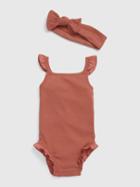 Baby Ribbed Shorty Outfit Set