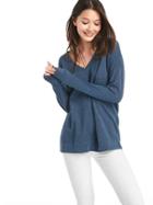 Gap Women French Terry V Neck Tunic Sweater - True Indigo