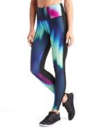 Gap Women Gapfit Blackout Technology Gfast Print High Rise Leggings - Northern Lights Green