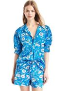Gap Women Long Sleeve Sleep Shirt - Poppy Blooms