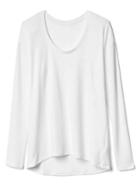 Gap Women Softspun Scoop Neck Batwing Tee - Optic White