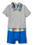 Gap Slub Triple Layer Shorty One Piece - Gray