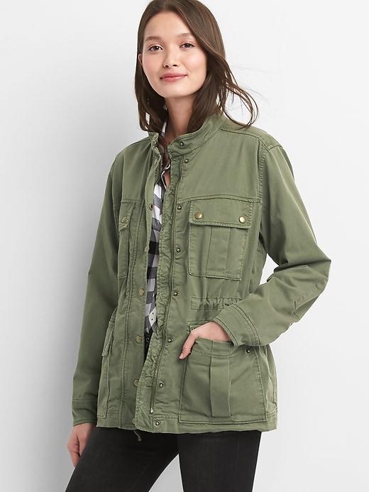 Gap Garment Dye Utility Jacket - Desert Cactus