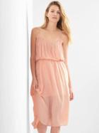 Gap Women Drapey Pleated Midi Dress - Murmur Pink