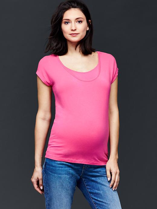 Gap Scoop Neck Nursing Top - Coral Reef