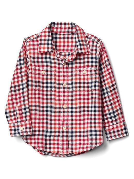 Gap Red Check Flannel Shirt - Modern Red