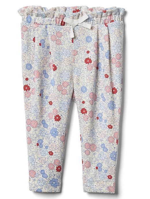 Gap Floral Pleat Pants - Ivory Frost