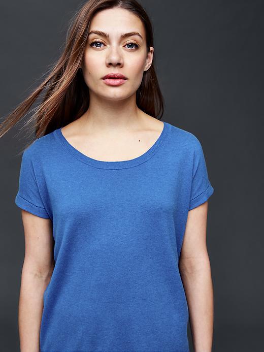 Gap Women Short Sleeve Dolman Tee - Blue Heather