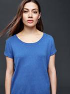 Gap Women Short Sleeve Dolman Tee - Blue Heather