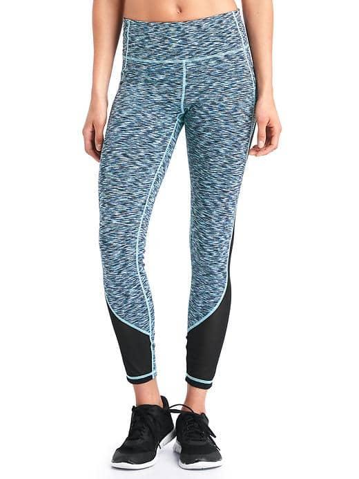 Gap Women Gapfit Blackout Gfast Spacedye High Rise Leggings - Bleached Aqua