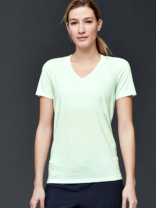 Gap Women Gapfit Breathe V Neck Tee - Pod Green