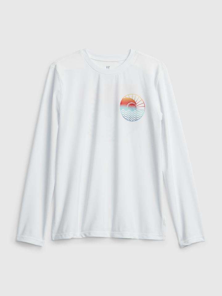 Kids Recycled Graphic Swim Rash Guard