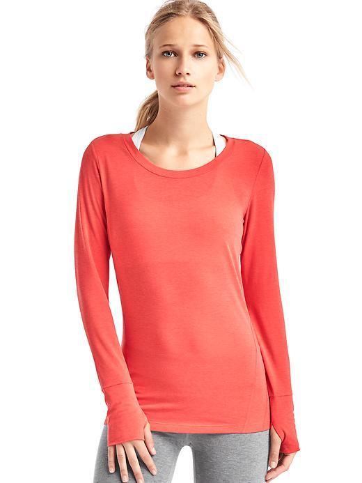 Gap Women Gapfit Breathe Long Sleeve Tee - Red Poppy