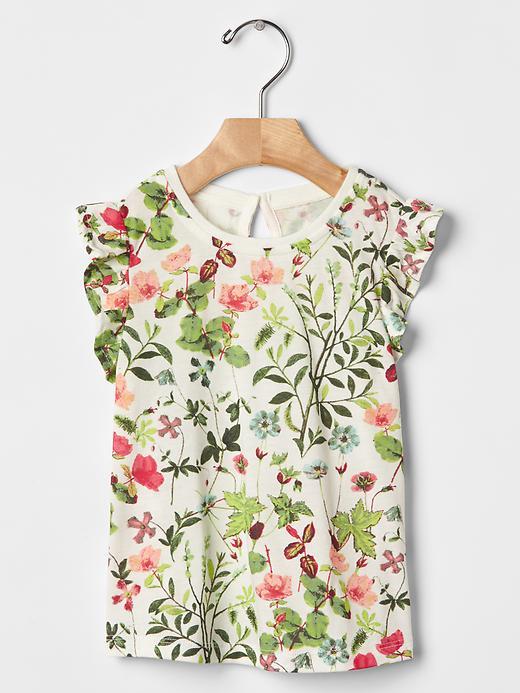Gap Floral Print Flutter Tee - Off White