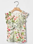 Gap Floral Print Flutter Tee - Off White