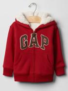 Gap Cozy Logo Zip Hoodie - Lasalle Red