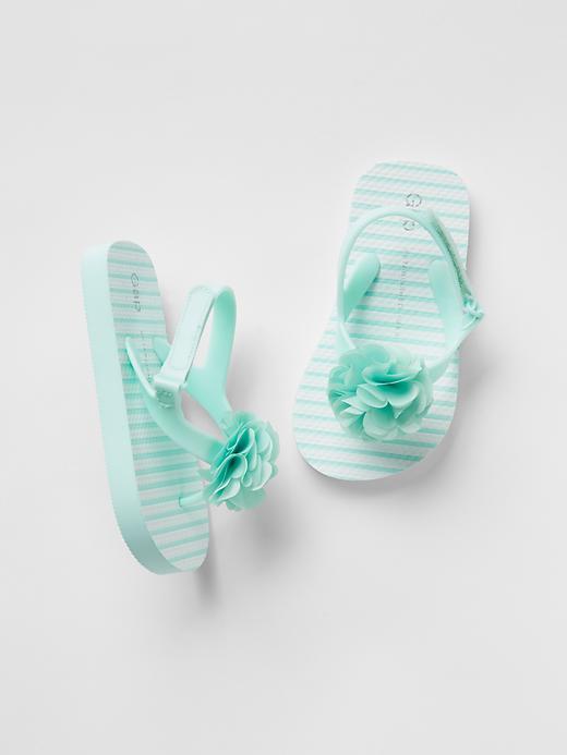 Gap Flower Stripe Flip Flop - Shore Blue