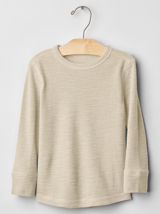 Gap Slub Waffle Tee - Oatmeal Heather