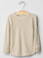 Gap Slub Waffle Tee - Oatmeal Heather