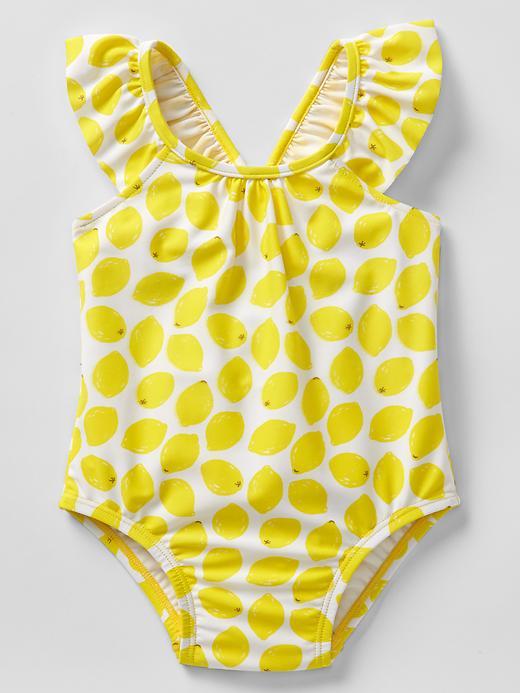 Gap Lemon Flutter Swim One Piece - Yellow