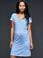 Gap Stripe Henley Tee Dress - Blue Stripe