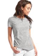 Gap Vintage Wash Sueded Crewneck Tee - Heather Grey