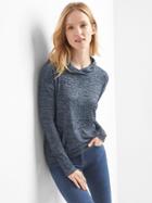 Gap Women Softspun Knit Pullover Hoodie - Navy Marl