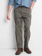 Gap Men Vintage Wash Relaxed Fit Khakis Stretch - Flint Gray