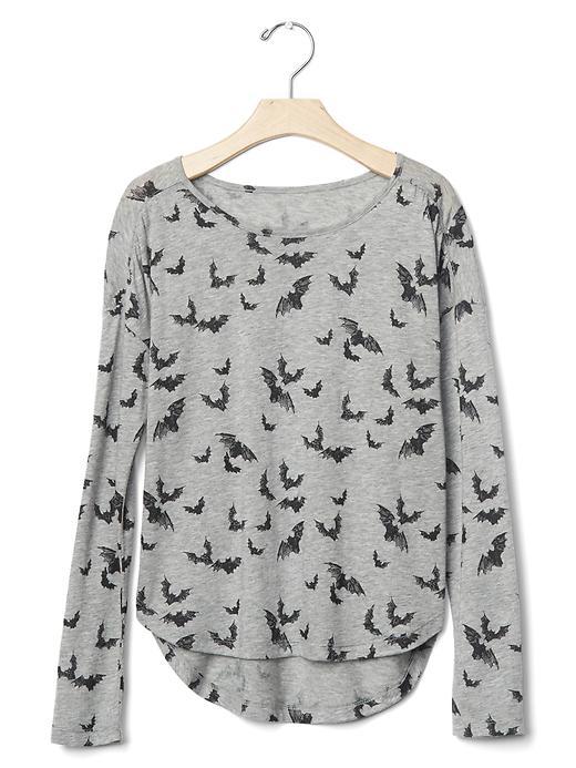 Gap Shirred Hi Lo Tee - Grey Heather