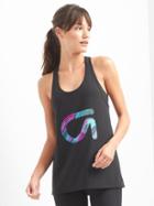 Gap Women Breathe Logo Racer Tank - True Black