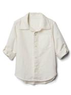 Gap Linen Blend Convertible Shirt - White