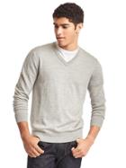 Gap Men Merino Wool Slim Fit Sweater - Medium Grey